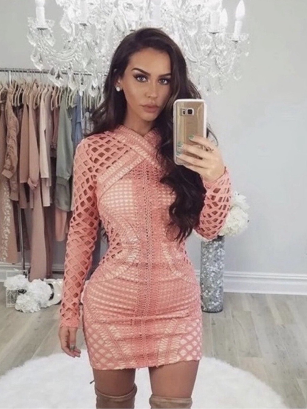 Carli Bybel x Missguided Long Sleeve Mini Dress